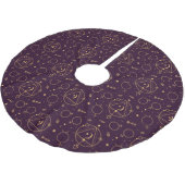 Jupon De Sapin En Polyester Brossé Thème Solareclipse étoile d'or céleste (Angle)