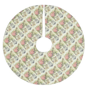 Jupon De Sapin En Polyester Brossé Thème Vintage Paris Christmas Tree Skirt