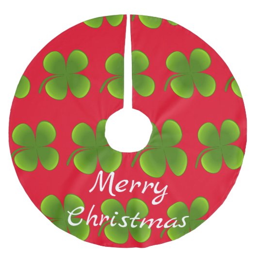 Jupon De Sapin En Polyester Brossé Thunder_Cove Shamrocks verts (Devant)