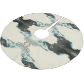 Jupon De Sapin En Polyester Brossé Tidal Echoes — Abstract Fluid Ink Pattern (Angle)