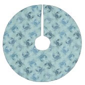 Jupon De Sapin En Polyester Brossé Tie Dye Motif De Crabes (Devant)