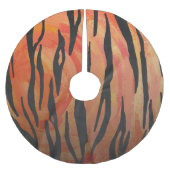 Jupon De Sapin En Polyester Brossé Tiger chaud orange et noir (Devant)