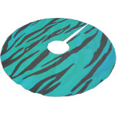 Jupon De Sapin En Polyester Brossé Tiger noir et Turquoise (Angle)