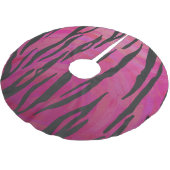 Jupon De Sapin En Polyester Brossé Tiger rose chaud et noir (Angle)