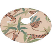 Jupon De Sapin En Polyester Brossé Tigers d'été Palmiers Exotiques (Angle)