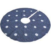 Jupon De Sapin En Polyester Brossé Timbre de pois : texture en tissu denim. (Angle)