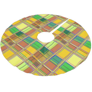 Jupon De Sapin En Polyester Brossé Tissu coloré des Caraïbes Madras Tartan
