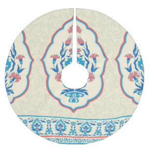 Jupon De Sapin En Polyester Brossé Tissu floral ethnique : Élégance transparente