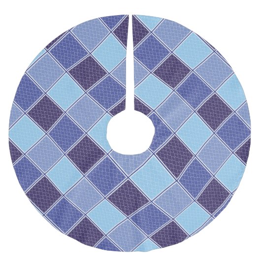 JUPON DE SAPIN EN POLYESTER BROSSÉ TITRE BLEU (Devant)