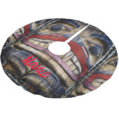 Jupon De Sapin En Polyester Brossé Tonnerre à visage totem (Angle)