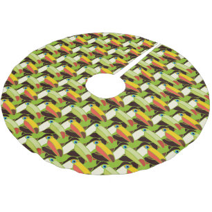 Jupon De Sapin En Polyester Brossé Toucans colorés