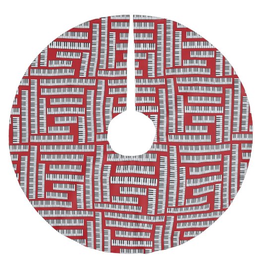 Jupon De Sapin En Polyester Brossé Touches de piano (Devant)