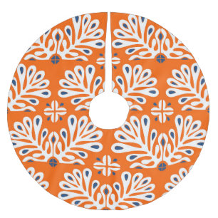 Jupon De Sapin En Polyester Brossé Tradition scandinave : Mosaïque florale ethnique.