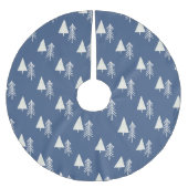 Jupon De Sapin En Polyester Brossé Traditional Pine Trees Blue (Devant)