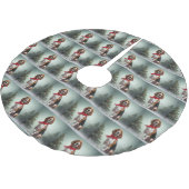 Jupon De Sapin En Polyester Brossé Trek Walker Coonhound Dog en Noël de neige (Angle)