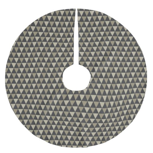 Jupon De Sapin En Polyester Brossé Triangles de noir et d'or (Devant)