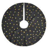 Jupon De Sapin En Polyester Brossé Triangles Parties scintillant or (Devant)