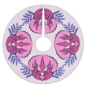 Jupon De Sapin En Polyester Brossé Tricératops Joli Dinosaur Rose (Devant)
