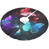 Jupon De Sapin En Polyester Brossé Trois papillons brillants sur l'arrière - plan de (Angle)