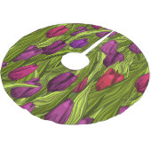 Jupon De Sapin En Polyester Brossé Tulipes (Angle)