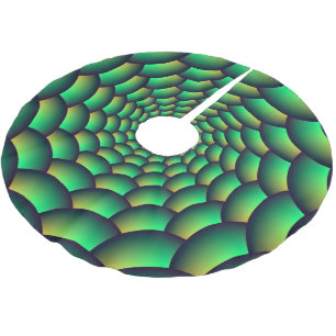 Jupon De Sapin En Polyester Brossé Tunnel de spirale de la jupe verte