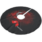 Jupon De Sapin En Polyester Brossé Turkey flag (Angle)