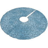 Jupon De Sapin En Polyester Brossé Turquoise leopard bleu (Angle)
