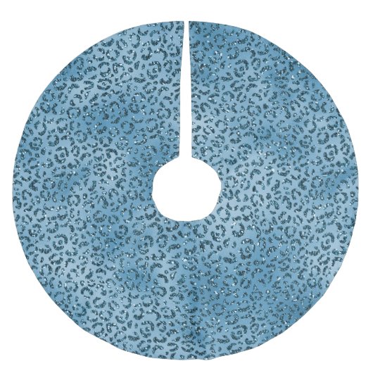Jupon De Sapin En Polyester Brossé Turquoise leopard bleu (Devant)