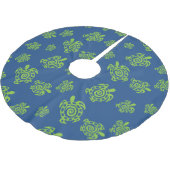 Jupon De Sapin En Polyester Brossé Turtle Green et Blue Print (Angle)