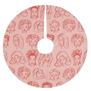 Jupon De Sapin En Polyester Brossé Une Femme branchée face dessinée