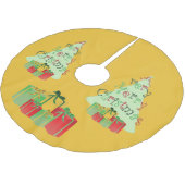 Jupon De Sapin En Polyester Brossé Une jupe d'arbre de Noël très joyeuse (Angle)