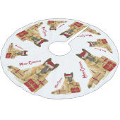 Jupon De Sapin En Polyester Brossé Vacances de fête de berger allemand (Angle)