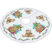 JUPON DE SAPIN EN POLYESTER BROSSÉ "VACANCES DE PAIN D'ÉPICE " (Angle)