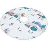 Jupon De Sapin En Polyester Brossé Vacances des Alpes d'hiver : les gens actifs sans  (Angle)