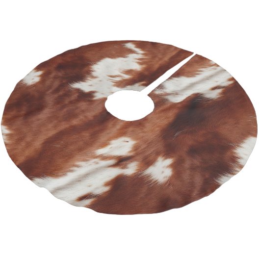 Jupon De Sapin En Polyester Brossé Vache blanche Brown (Angle)
