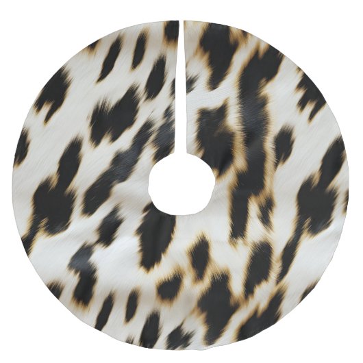 Jupon De Sapin En Polyester Brossé Vache blanche noire (Devant)