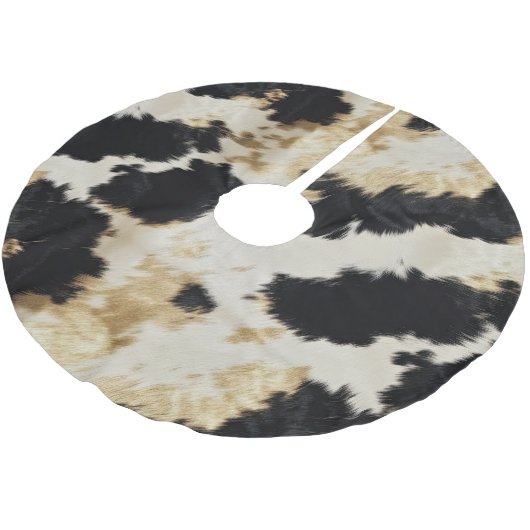 Jupon De Sapin En Polyester Brossé Vache blanche noire (Angle)