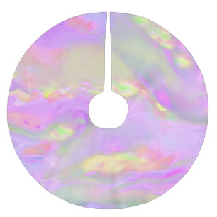 Jupon De Sapin En Polyester Brossé Vagues abstraites colorées tendance jolies