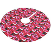 Jupon De Sapin En Polyester Brossé Vagues de Noël (Angle)