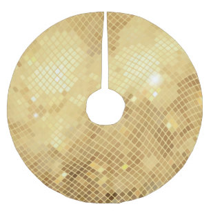 Jupon De Sapin En Polyester Brossé Vagues d'or chatoyantes : Texture mosaïque