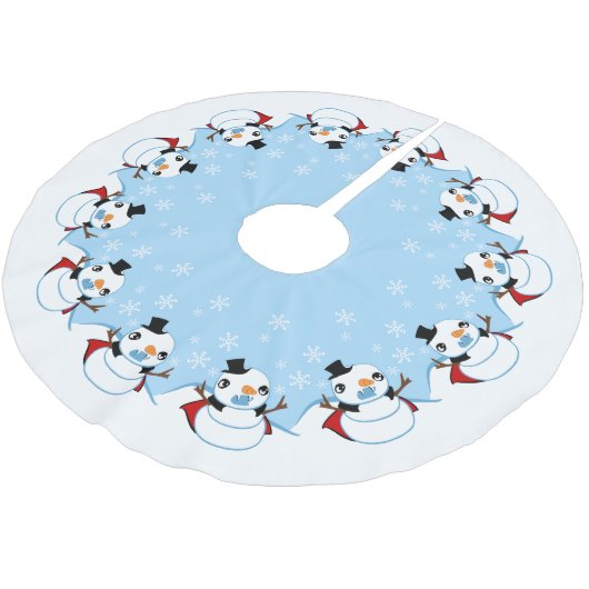 Jupon De Sapin En Polyester Brossé Vampire Snowman (Angle)
