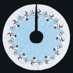 Jupon De Sapin En Polyester Brossé Vampire Snowman<br><div class="desc">Cet ornement de vacances a un mignon bonhomme de neige avec une cape et des crocs de vampire</div>