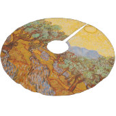 Jupon De Sapin En Polyester Brossé Van Gogh Olive Trees Soleil Jaune Ciel (Angle)