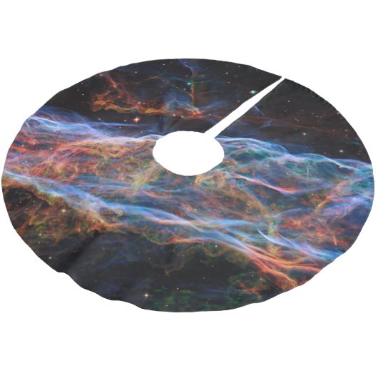 Jupon De Sapin En Polyester Brossé Veil Nebula Supernova Reste Télescope Hubble (Angle)
