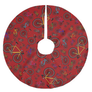Jupon De Sapin En Polyester Brossé Vélos rouges de route