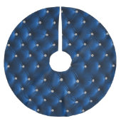Jupon De Sapin En Polyester Brossé Velvet Bleu Chaud Faux (Devant)