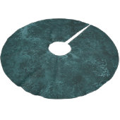 Jupon De Sapin En Polyester Brossé Velvety Turquoise Damask | Grunge vert foncé Baroq (Angle)