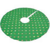 Jupon De Sapin En Polyester Brossé Vert avec points de Parties scintillant or (Angle)