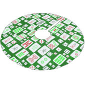 Jupon De Sapin En Polyester Brossé vert noël mahjong chinois jeu de tuiles asiatiques (Angle)