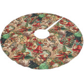 Jupon De Sapin En Polyester Brossé Vibrant Victorian Christmas Collage (Angle)